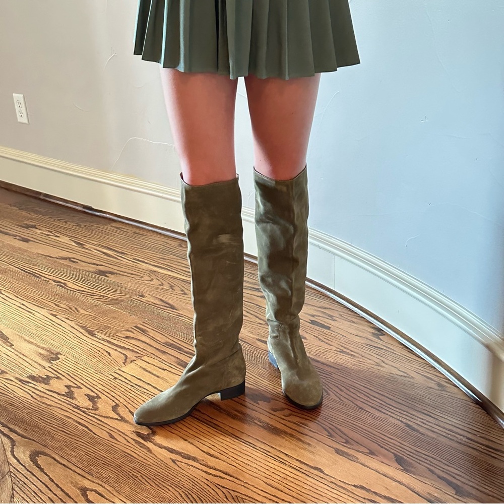 SANTONI Olive Green Knee-High Women's Boots🌸 - Picture 6 of 16